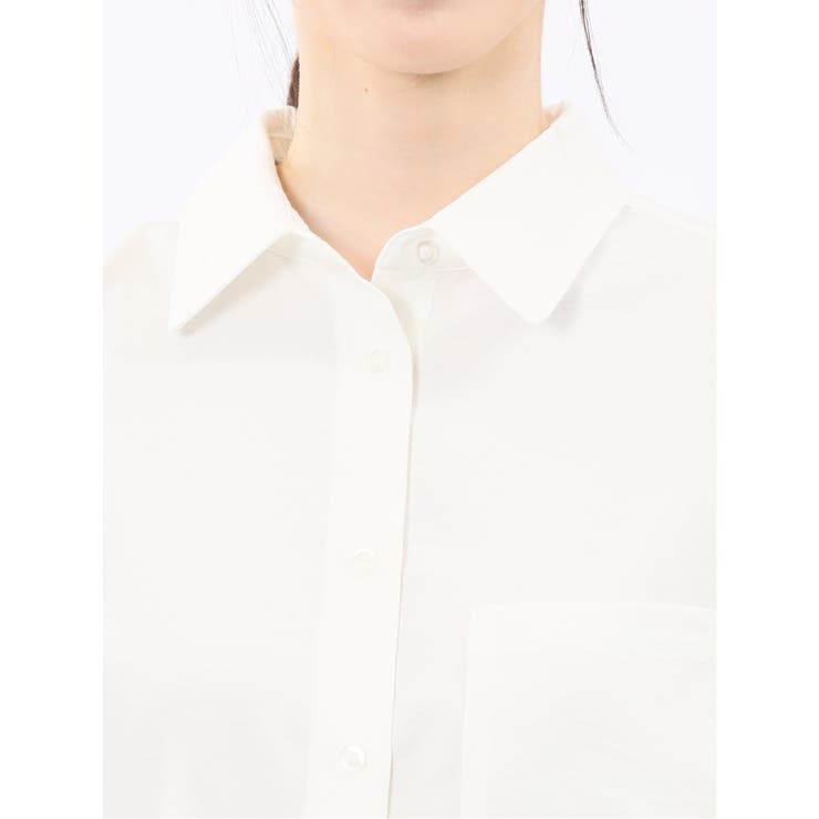 ストレッチ バックタック レギュラーカラー 長袖ブラウス | TAKA-Q WOMEN | 詳細画像9 