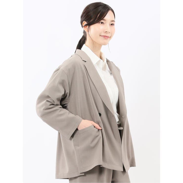 ドライタッチ カルゼ シャツジャケット(セットアップ可能) | TAKA-Q WOMEN | 詳細画像14 