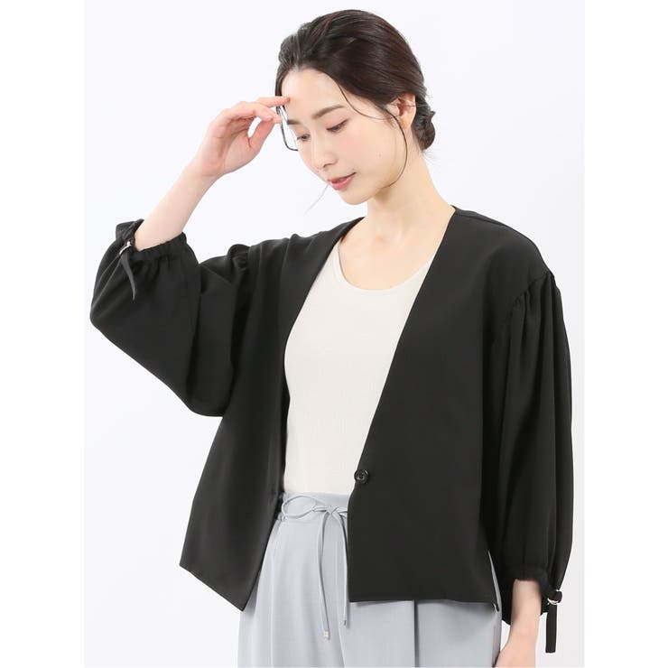 05黒 | ドライタッチ カルゼ シャツアウター(セットアップ可能) | TAKA-Q WOMEN