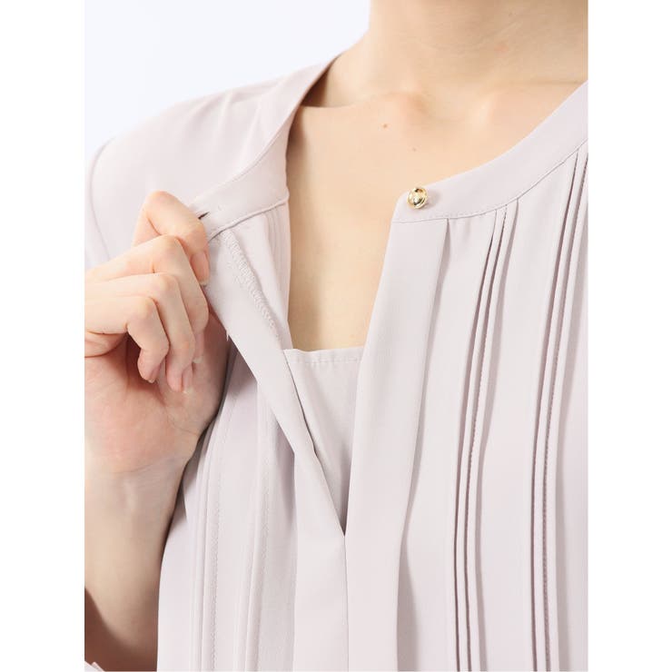 ピンタック 8分袖プルオーバーブラウス  | TAKA-Q WOMEN | 詳細画像11 