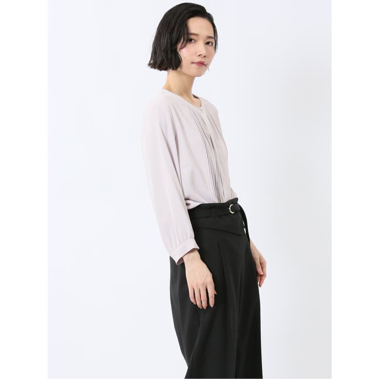 ピンタック 8分袖プルオーバーブラウス  | TAKA-Q WOMEN | 詳細画像4 