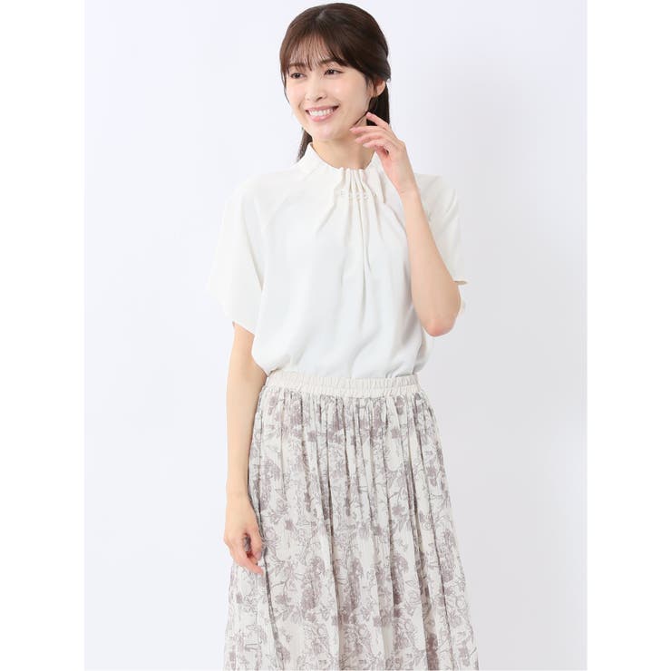 タックパール 半袖プルオーバーブラウス | TAKA-Q WOMEN | 詳細画像1 