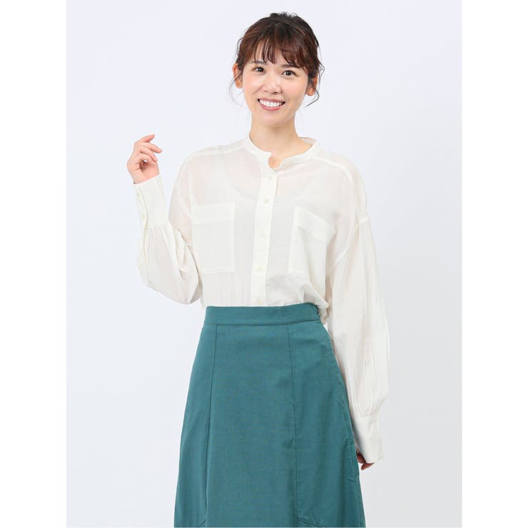 ノイア/Noia 接触冷感 無地オーバー長袖シャツ | TAKA-Q WOMEN | 詳細画像1 