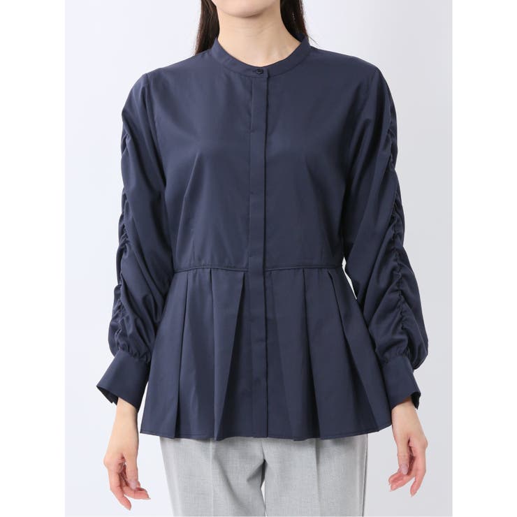 タック 前開き 長袖ブラウス | TAKA-Q WOMEN | 詳細画像6 