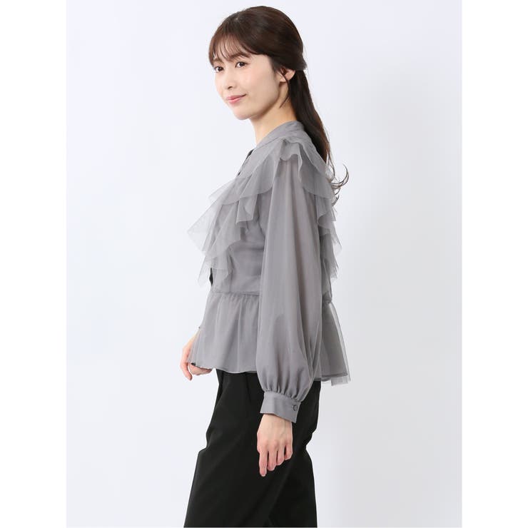 フリル 前開き 長袖ブラウス | TAKA-Q WOMEN | 詳細画像12 