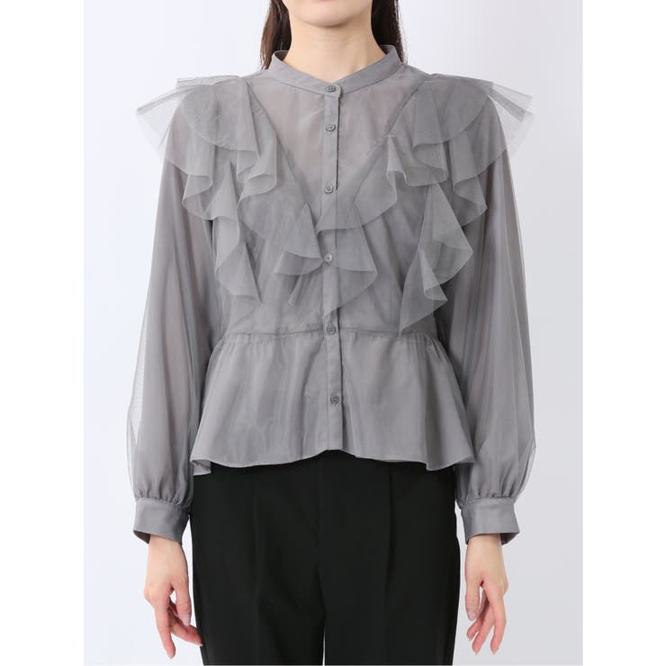 フリル 前開き 長袖ブラウス | TAKA-Q WOMEN | 詳細画像15 