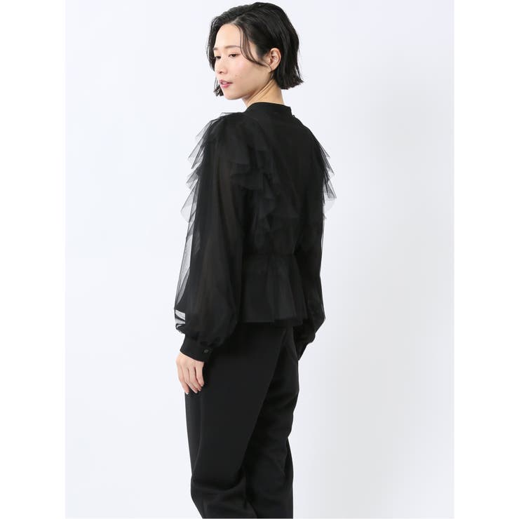 フリル 前開き 長袖ブラウス | TAKA-Q WOMEN | 詳細画像2 
