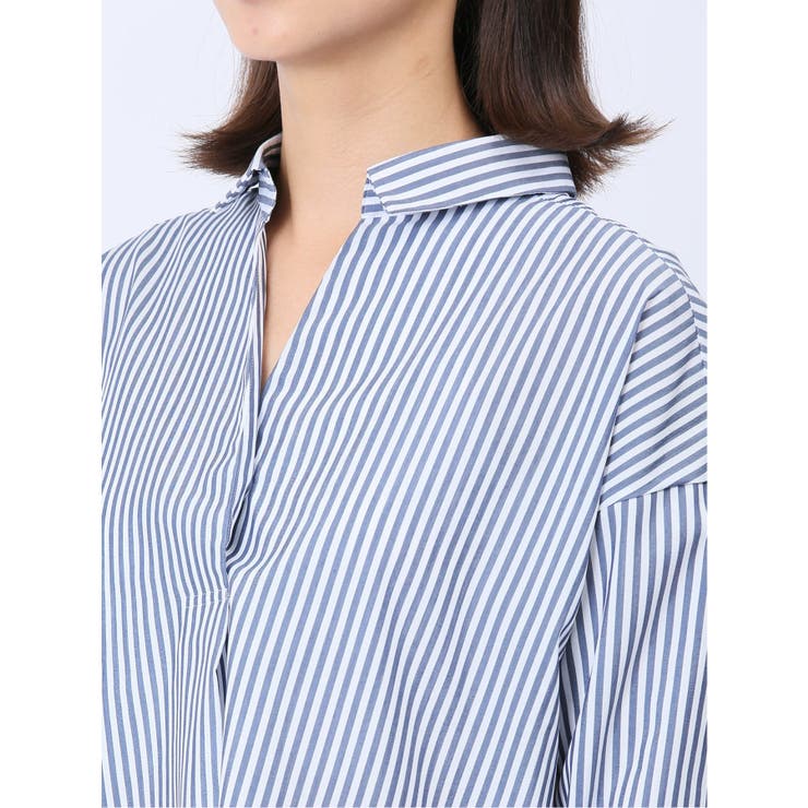 【WEB限定】形態安定 スキッパープルオーバー長袖ブラウス | TAKA-Q WOMEN | 詳細画像17 