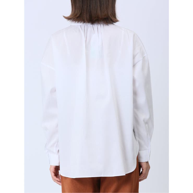 【WEB限定】形態安定 スキッパープルオーバー長袖ブラウス | TAKA-Q WOMEN | 詳細画像7 