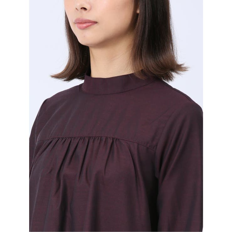 【WEB限定】起毛 スタンドカラープルオーバー長袖ブラウス | TAKA-Q WOMEN | 詳細画像8 
