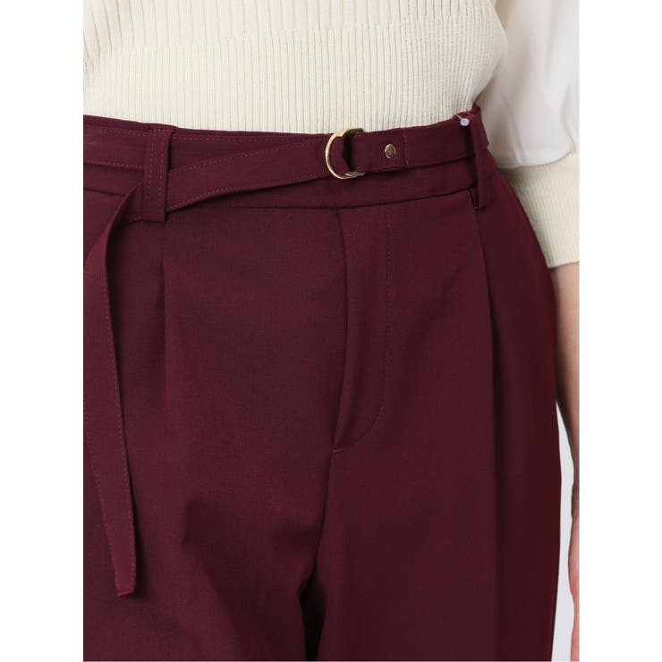 レーヨン混ストレッチ ベルト付きテーパードパンツ | TAKA-Q WOMEN | 詳細画像10 
