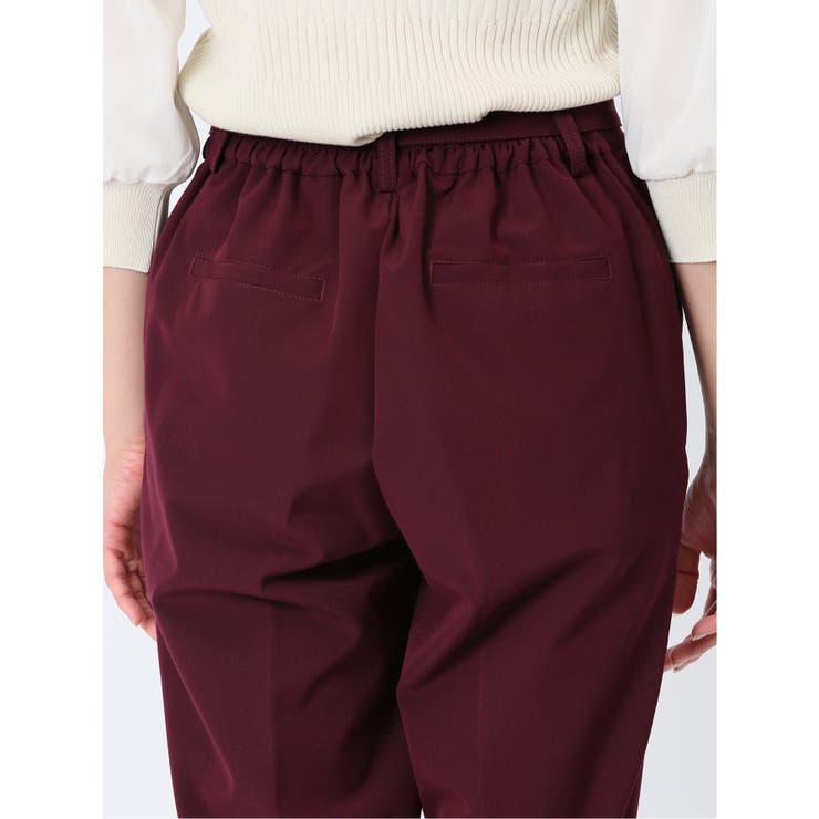 レーヨン混ストレッチ ベルト付きテーパードパンツ | TAKA-Q WOMEN | 詳細画像11 