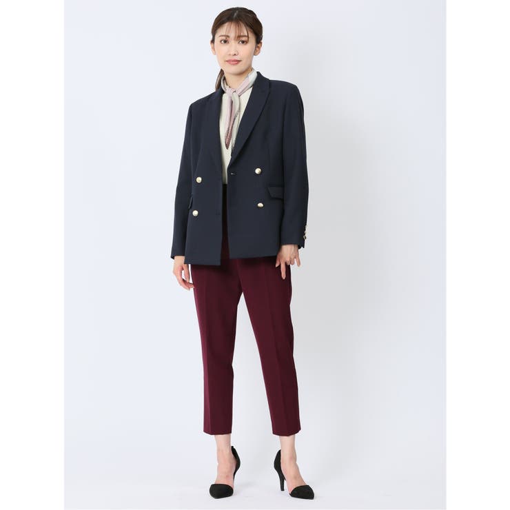 レーヨン混ストレッチ ベルト付きテーパードパンツ | TAKA-Q WOMEN | 詳細画像13 