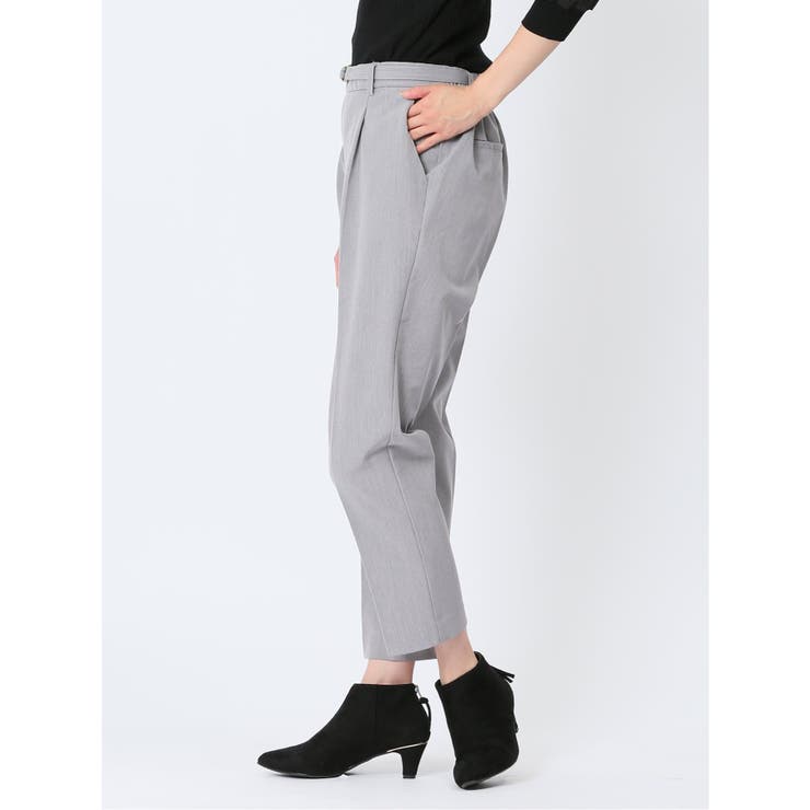 レーヨン混ストレッチ ベルト付きテーパードパンツ | TAKA-Q WOMEN | 詳細画像16 