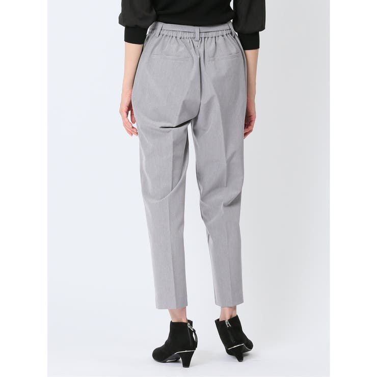 レーヨン混ストレッチ ベルト付きテーパードパンツ | TAKA-Q WOMEN | 詳細画像17 