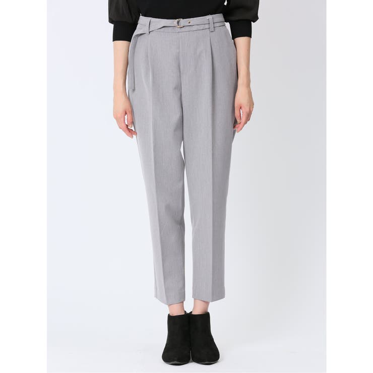 レーヨン混ストレッチ ベルト付きテーパードパンツ | TAKA-Q WOMEN | 詳細画像19 