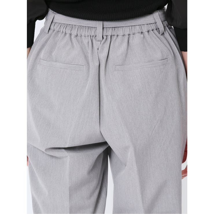 レーヨン混ストレッチ ベルト付きテーパードパンツ | TAKA-Q WOMEN | 詳細画像24 
