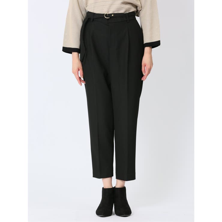 レーヨン混ストレッチ ベルト付きテーパードパンツ | TAKA-Q WOMEN | 詳細画像29 