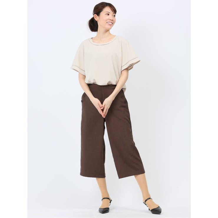 ボタン付き ワイドマリンパンツ | TAKA-Q WOMEN | 詳細画像19 