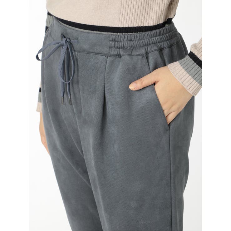ストレッチ フェイクスエード ドロストパンツ | TAKA-Q WOMEN | 詳細画像10 