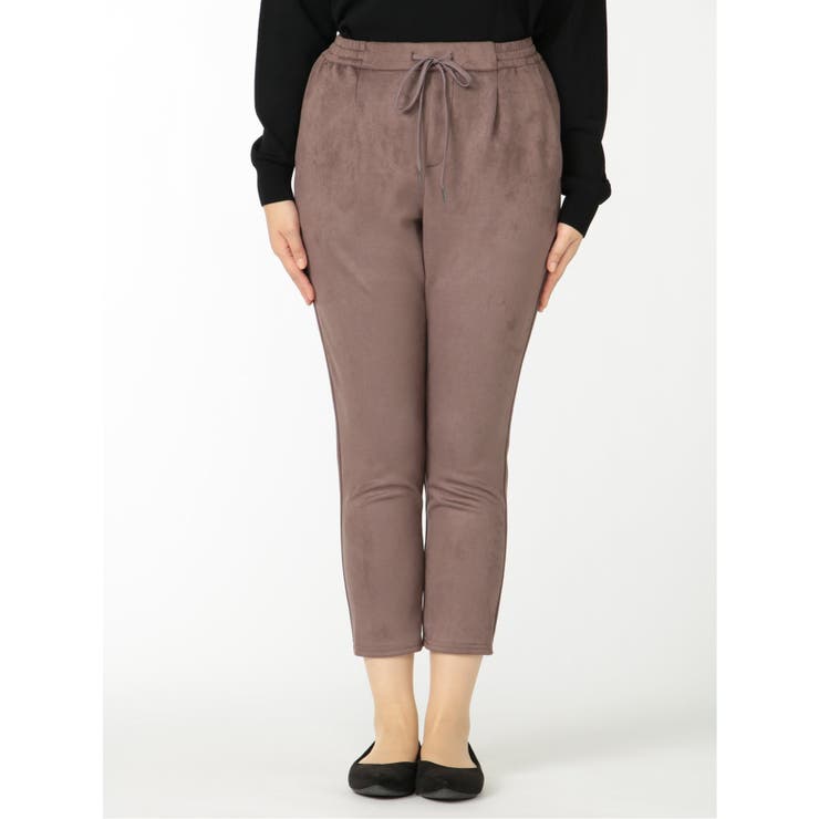 ストレッチ フェイクスエード ドロストパンツ | TAKA-Q WOMEN | 詳細画像18 