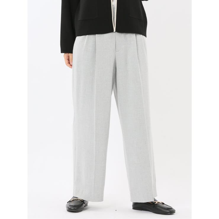 ストレッチ 両面起毛 ツータック ワイドパンツ | TAKA-Q WOMEN | 詳細画像1 