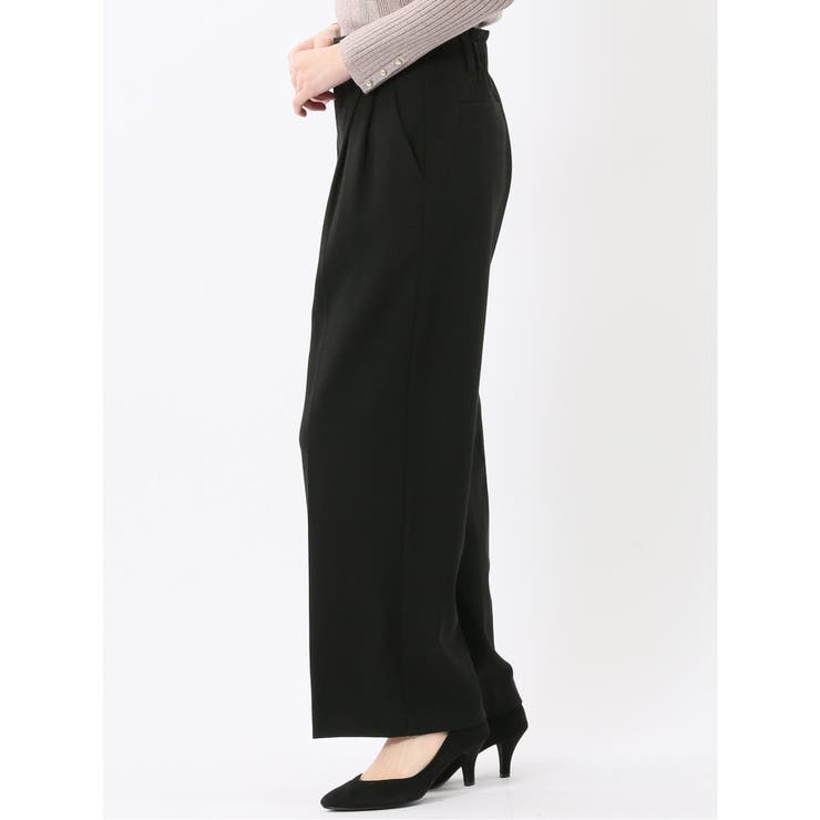 ストレッチ 両面起毛 ツータック ワイドパンツ | TAKA-Q WOMEN | 詳細画像14 