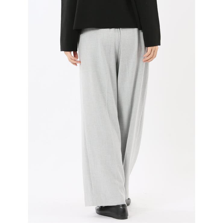 ストレッチ 両面起毛 ツータック ワイドパンツ | TAKA-Q WOMEN | 詳細画像3 