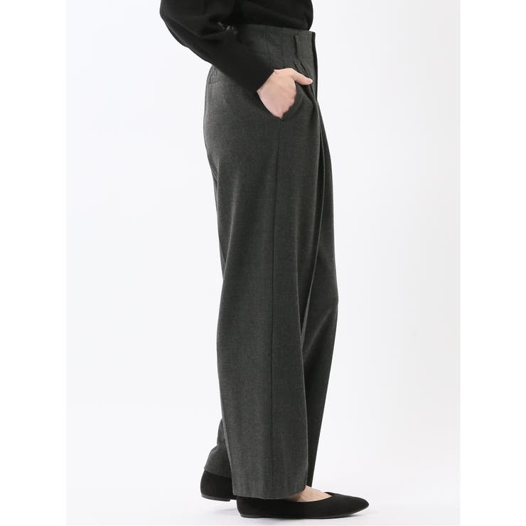 ストレッチ 両面起毛 ツータック ワイドパンツ | TAKA-Q WOMEN | 詳細画像43 