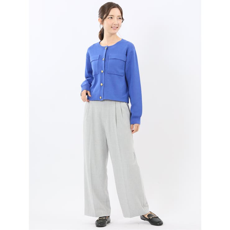 ストレッチ 両面起毛 ツータック ワイドパンツ | TAKA-Q WOMEN | 詳細画像5 