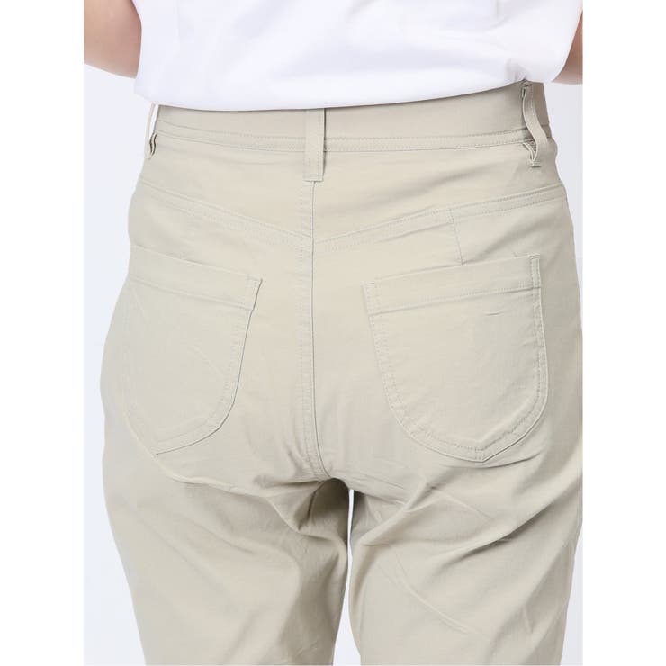 美シャイン リネン混ストレッチ アンクルパンツ[品番