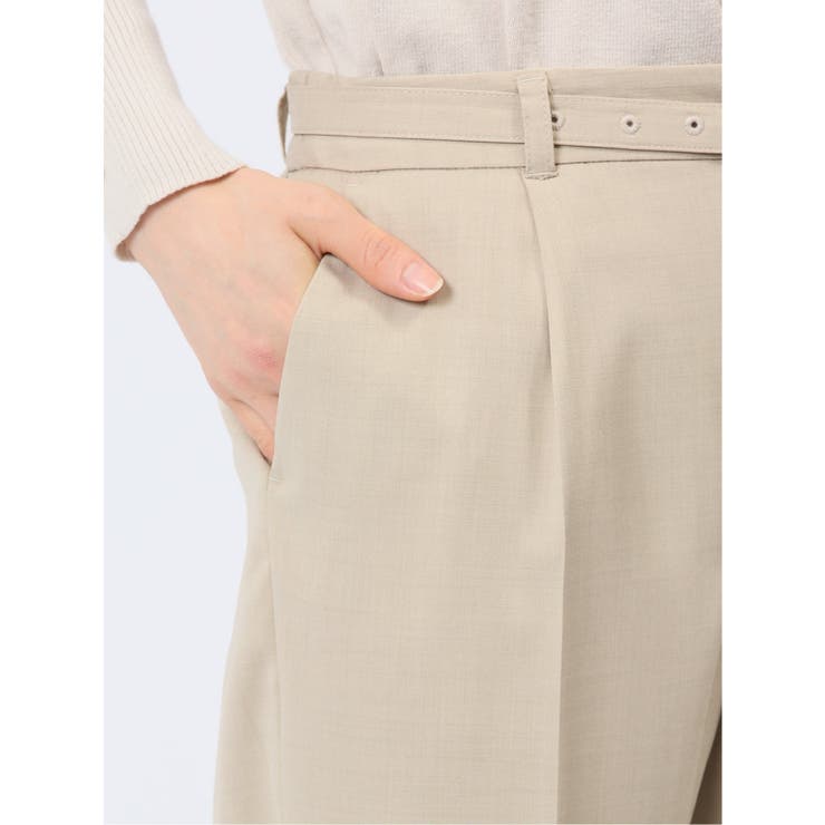 ベルト付き タックテーパードパンツ | TAKA-Q WOMEN | 詳細画像9 