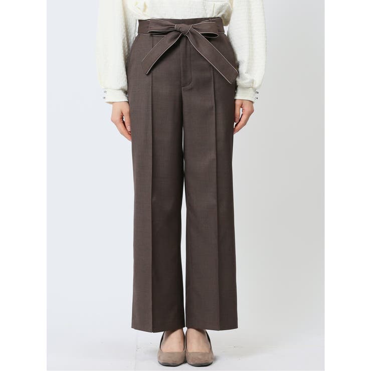リボンベルト付き ワイドパンツ | TAKA-Q WOMEN | 詳細画像31 