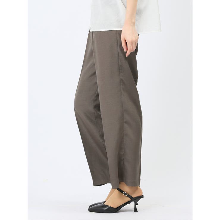 ハンチ/HUNCH リネンライク タックストレートパンツ | TAKA-Q WOMEN | 詳細画像14 