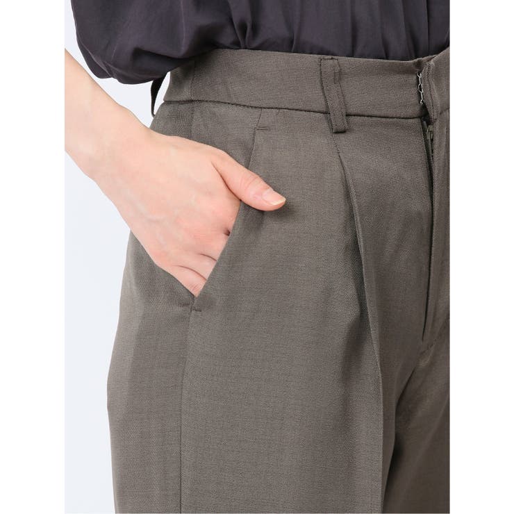 ハンチ/HUNCH リネンライク タックストレートパンツ | TAKA-Q WOMEN | 詳細画像21 