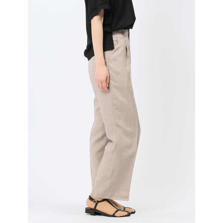 ハンチ/HUNCH リネンライク タックストレートパンツ | TAKA-Q WOMEN | 詳細画像28 