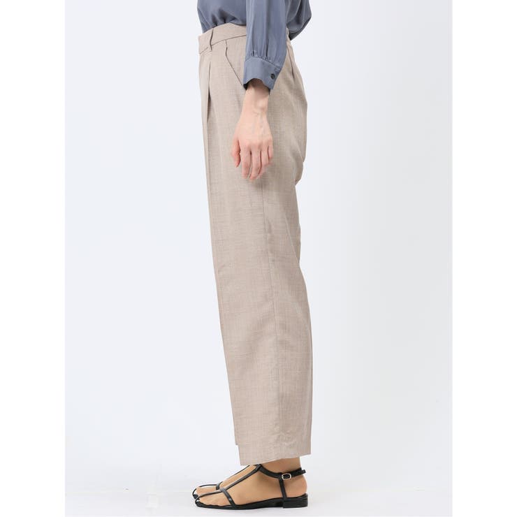 ハンチ/HUNCH リネンライク タックストレートパンツ | TAKA-Q WOMEN | 詳細画像31 