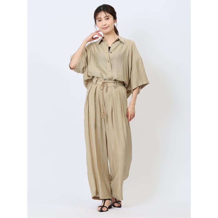 ハンチ/HUNCH COOL TOUCH タックストレートパンツ | TAKA-Q WOMEN | 詳細画像18 