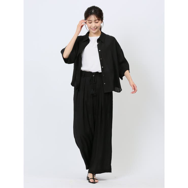 ハンチ/HUNCH COOL TOUCH タックストレートパンツ | TAKA-Q WOMEN | 詳細画像4 