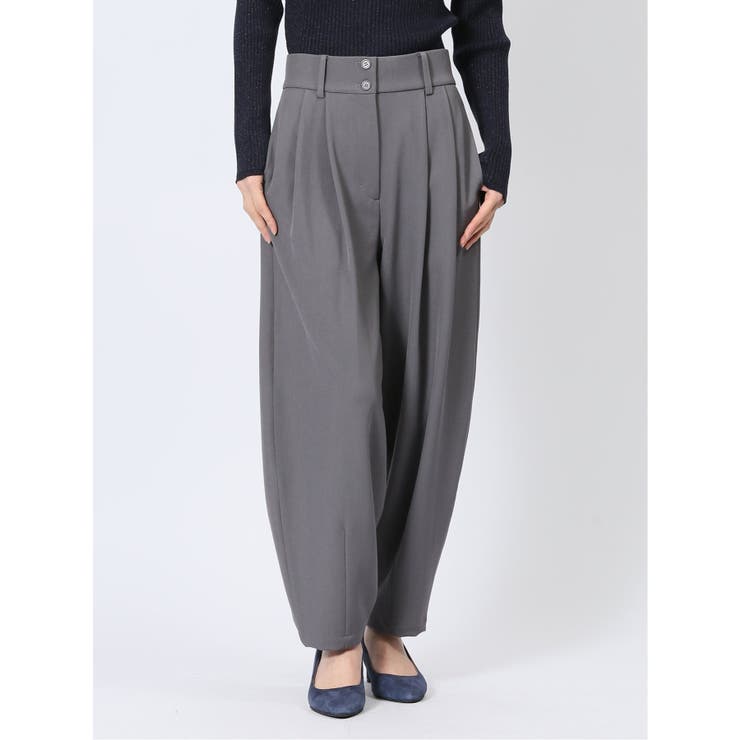 04グレー | ストレッチ カーブパンツ(選べる2レングス) | TAKA-Q WOMEN