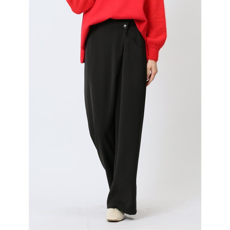 アシメラップ風 ワイドパンツ | TAKA-Q WOMEN | 詳細画像1 