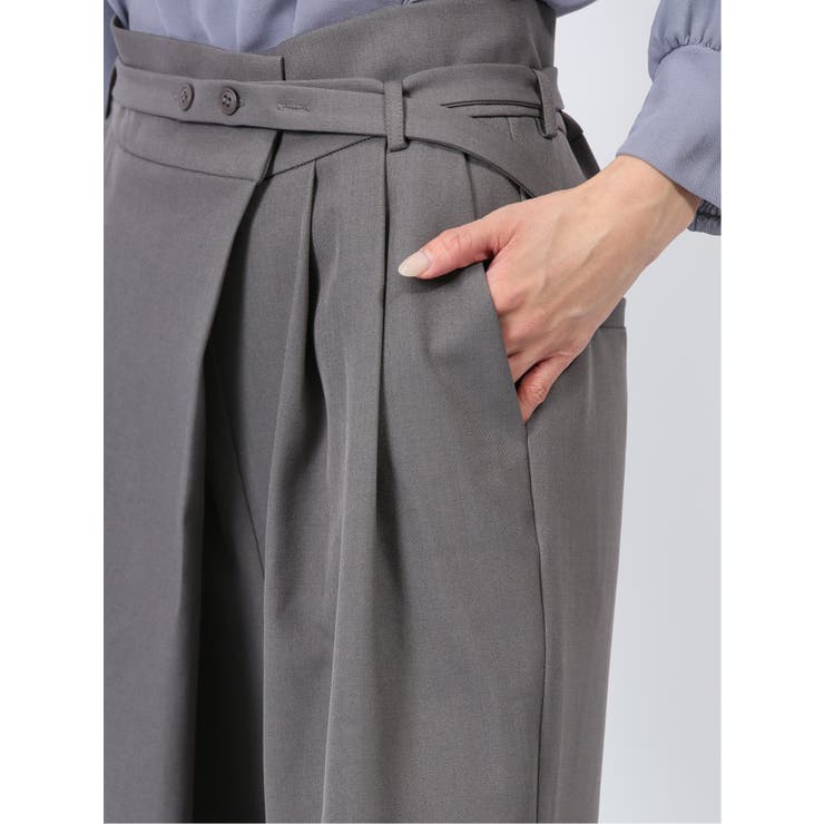 共ベルト付き ラップパンツ | TAKA-Q WOMEN | 詳細画像19 