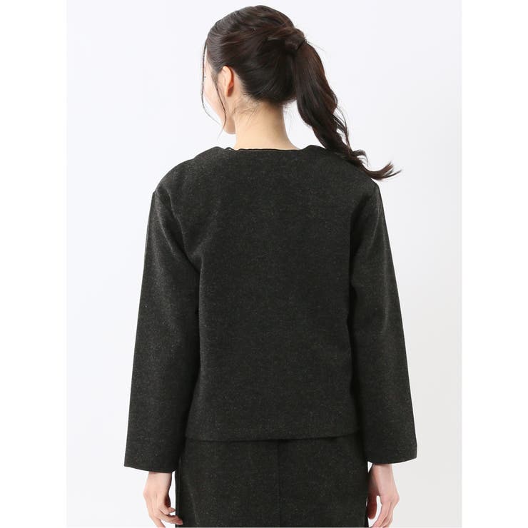 ストレッチウォッシャブル ウーリッシュ クルーカーディガン(セットアップ可能) | TAKA-Q WOMEN | 詳細画像3 