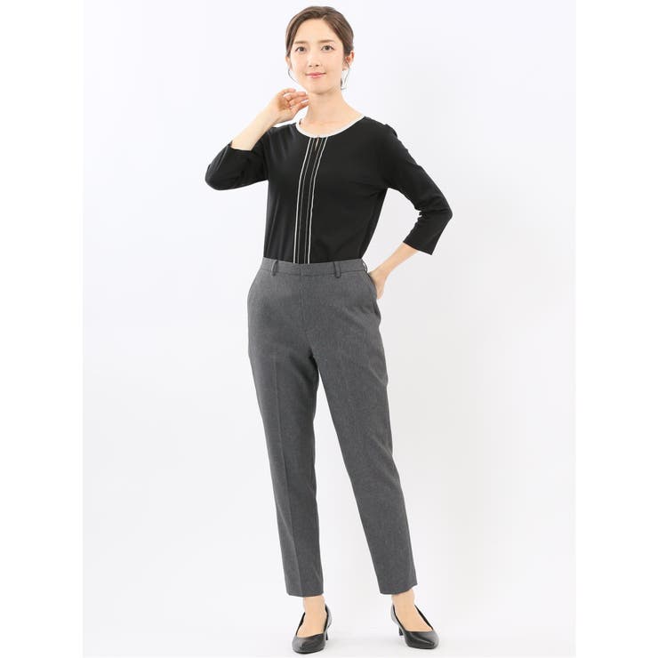 綿スムス 配色 7分袖Tシャツ | TAKA-Q WOMEN | 詳細画像23 