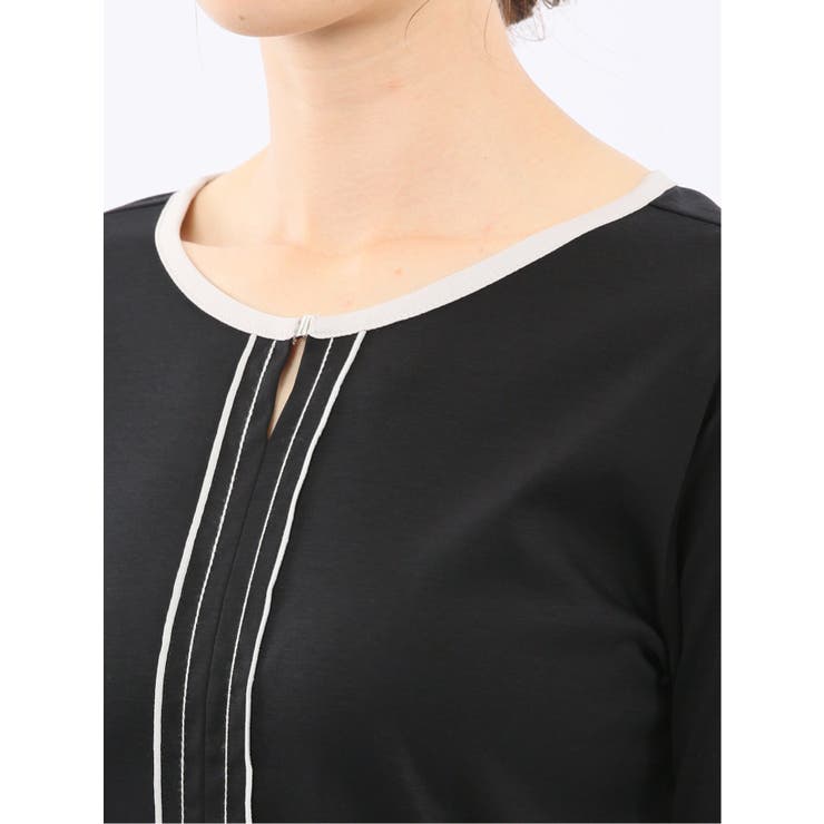 綿スムス 配色 7分袖Tシャツ | TAKA-Q WOMEN | 詳細画像27 