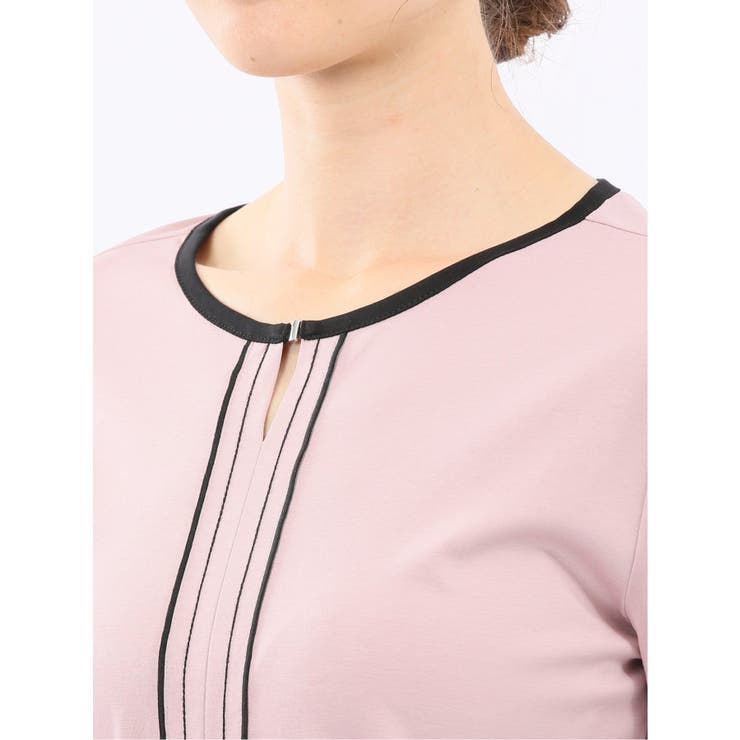 綿スムス 配色 7分袖Tシャツ | TAKA-Q WOMEN | 詳細画像36 