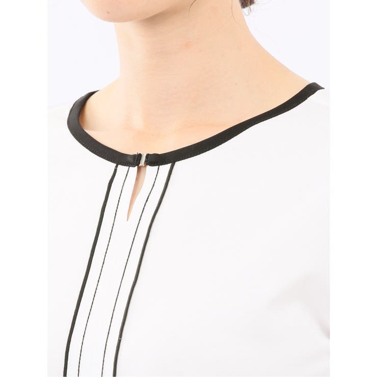 綿スムス 配色 7分袖Tシャツ | TAKA-Q WOMEN | 詳細画像9 