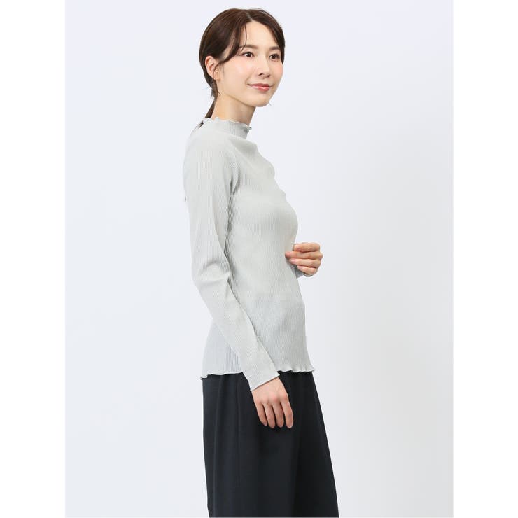 ラメプリーツメロー 長袖プルオーバー | TAKA-Q WOMEN | 詳細画像4 