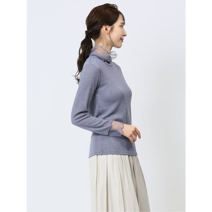 ラメシアー切替 長袖プルオーバー | TAKA-Q WOMEN | 詳細画像4 