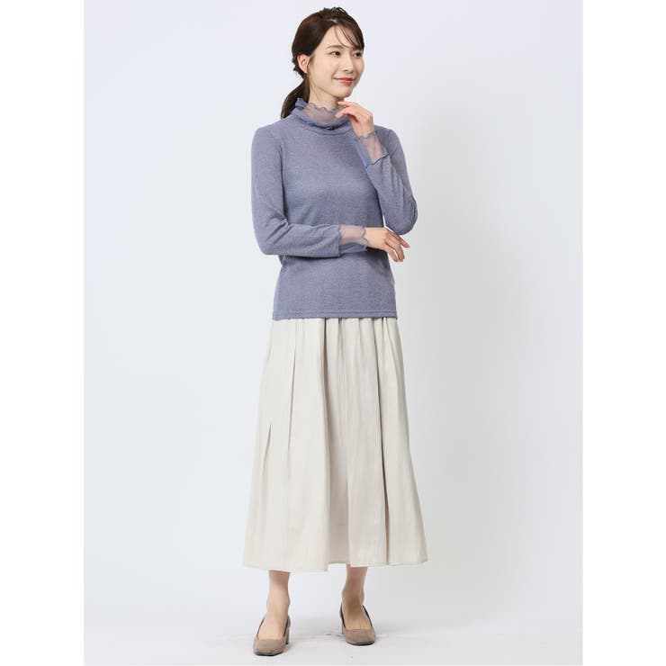 ラメシアー切替 長袖プルオーバー | TAKA-Q WOMEN | 詳細画像5 